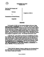 US vs Coca Cola, October 2021, US Tax Court, T.C. Docket 31183-15