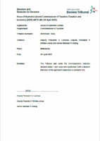 Australia vs Alcoa, April 2025, Administrative Review Tribunal, Case No [2025] ARTA 482