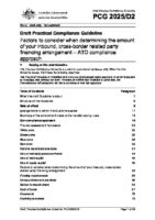 Australian Draft Guideline on Financing Arrangements - PCG 2025/D2