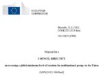 December 2021 - EU directive on minimum effective tax rate - implementation of OECD Pillar II