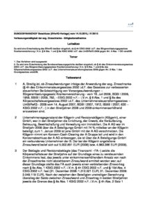 Germany - Constitutionality of interest limitation provisions, October 2015, Supreme Tax Court decision I R 20/15