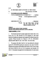 India vs Sabic India Pvt Ltd., October 2024, High Court of Delhi, Case ITA 514/2024 & CM APPL. 59663/2024
