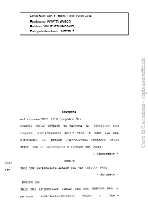 Italy vs Take Two Interactive Italia s.r.l., July 2012, Supreme Court, no 11949/2012