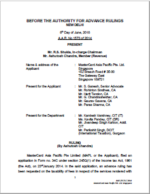 India vs Mastercard, June 2018, AAR No 1573 of 2014