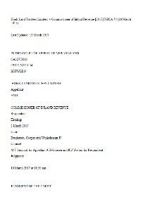 New Zealand vs Honk Land Trustee Limited, 10 March 2017, Court of Appeal