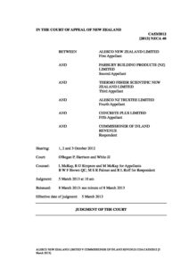 New Zealand vs Alesco New Zealand Ltd March 2013 Court of Appeal NZCA 40
