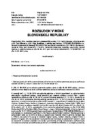 Slovakia vs Ferplast Slovakia s.r.o., March 2019, Regional Court of Nitra, Case No. 11S/135/2017 (ECLI: ECLI:EN:KSNR:2019:4017200732.4)