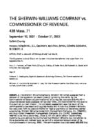 US vs. Sherwin-Williams Company, October 2002, Massachusetts Supreme Judicial Court, Case No 438 Mass. 71