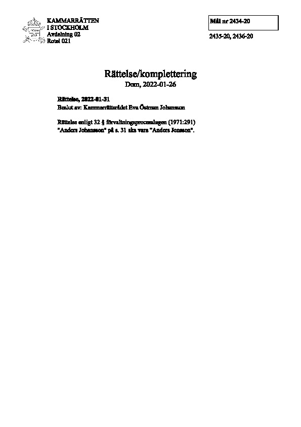 sweden-vs-flir-commercial-systems-ab-january-2022-administrative