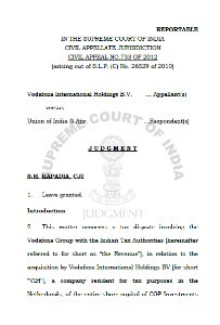 India vs Vodafone International Holdings BV, 2012, Supreme Court