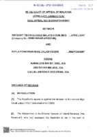 Malaysia vs Keysight Technologies Malaysia, June 2024, Court of Appeal, Case No W-01(A)-272-05/2021