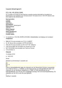 Netherlands vs Corp, October 2016, Supreme Court 16/01370