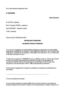 France vs. Banca di Roma, Dec. 2010. CAA no 08PA05096