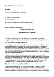 France vs. Caterpillar, October 1989, CE No 65009